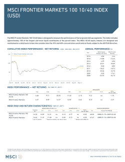 MSCI Frontier Markets 100 10/40 Index