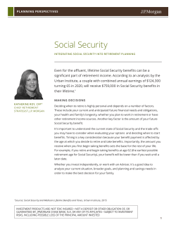 Planning Perspectives | Social Security