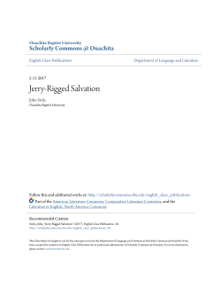 Jerry-Rigged Salvation - Scholarly Commons @ Ouachita