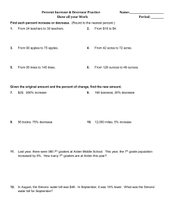 Percent Increase and Decrease Practice