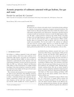 Acoustic properties of sediments saturated with gas