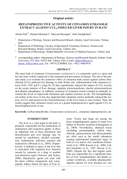 HEPATOPROTECTIVE ACTIVITY OF CINNAMON