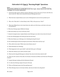 Fahrenheit 451 Part 3: &ldquo;Burning Bright&rdquo; Questions