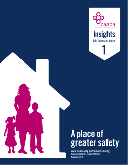 CAADA Insights 1: a place of greater safety