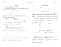Review (  ) Calculus I (      -nya-    /    ) Winter A sample test Question