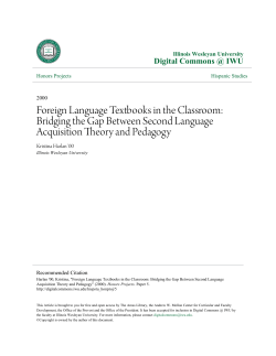 Foreign Language Textbooks in the Classroom