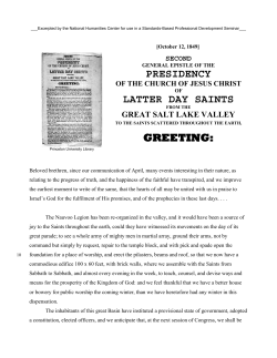 Brigham Young et al., Second Great Epistle, 1849
