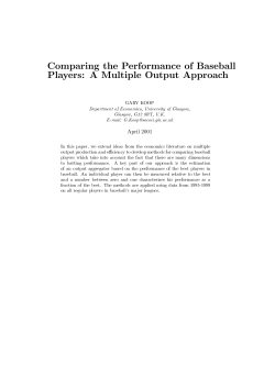 Comparing the Performance of Baseball Players: A Multiple Output