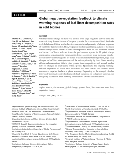 Global negative vegetation feedback to climate warming responses