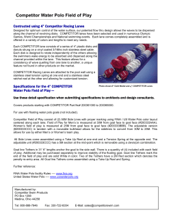 Competitor Water Polo Field of Play