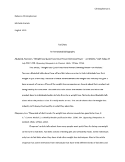 Annotated bibliography