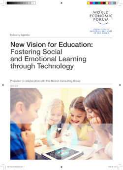 New Vision for Education: Fostering Social and Emotional Learning