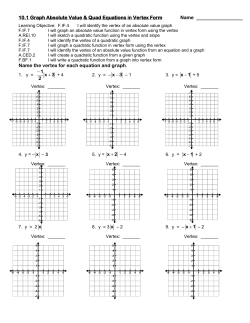 10.1 graph in vertex form wkst
