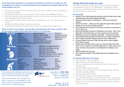 Things that may help you cope Thinking Physical Emotional