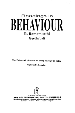 (1996). The Pains and Pleasures of doing ethology in India. In