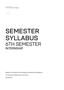semester syllabus - VIA University College