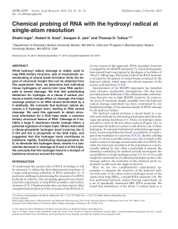 Chemical probing of RNA with the hydroxyl radical at single