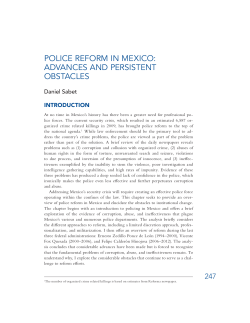 police reform in mexico: advances and persistent