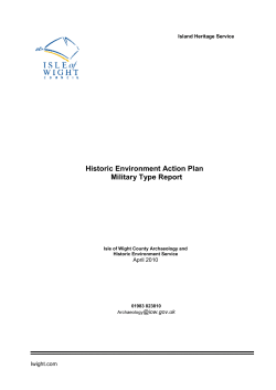 Historic Environment Action Plan Military Type Report