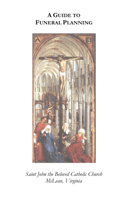 A Guide to Funeral Planning - St John the Beloved Roman Catholic