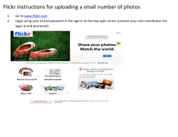 Flickr Instructions for uploading a small number of photos