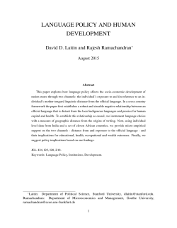 language policy and human development