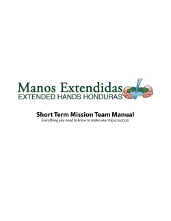 Short Term Mission Team Manual