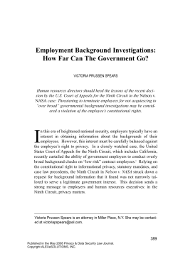 Employment Background Investigations