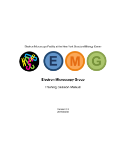 Electron Microscopy Group Training Session Manual
