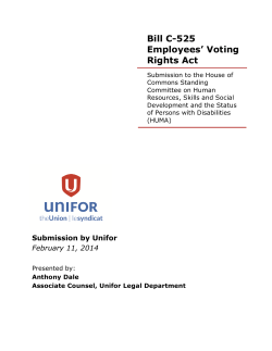 Bill C-525 Employees` Voting Rights Act