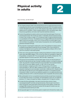 Health Survey for England - 2012: Chapter 2, Physical activity in adults