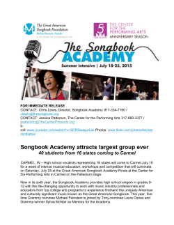 Songbook Academy attracts largest group ever