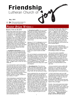 to the May 2016 Newsletter