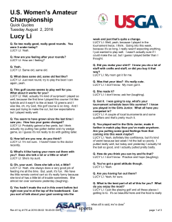 US Women`s Amateur Championship Lucy Li