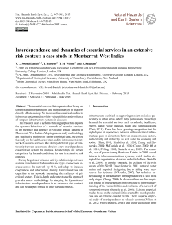 Interdependence and dynamics of essential services in an