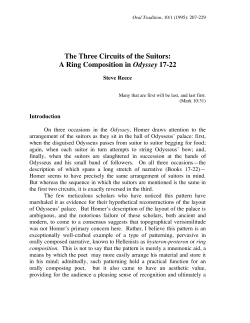 The Three Circuits of the Suitors - Oral Tradition Journal