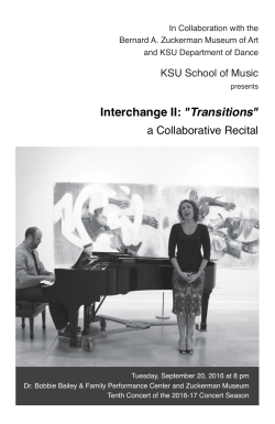 a Collaborative Recital - Digital Commons @ Kennesaw State