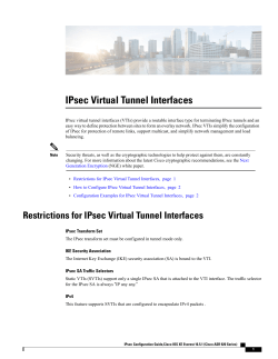 IPsec Virtual Tunnel Interfaces