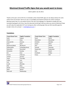 Montreal Street/Traffic Signs that you would want to