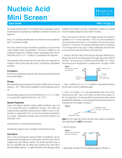 Nucleic Acid Mini Screen