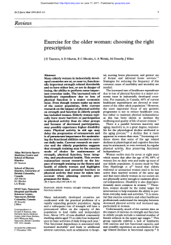 Reviews Exercise for the older woman: choosing the right
