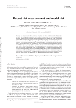 Robust risk measurement and model risk