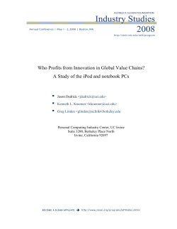Who Profits from Innovation in Global Value Chains?