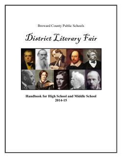 Literary Fair Categories