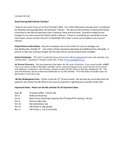 Connect Ed 9-26 Good Evening Bell-Graham Families! I hope to see