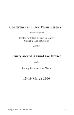 Conference on Black Music Research Thirty