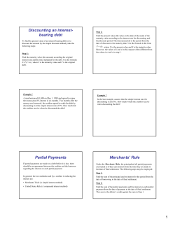 Partial Payments and Equivalent Values involving Simple interest