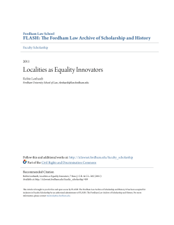 Localities as Equality Innovators