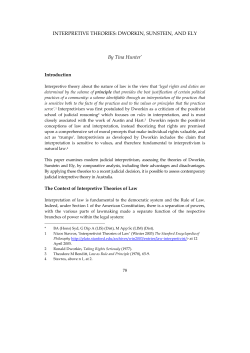 Interpretive Theories: Dworkin, Sunstein, and Ely