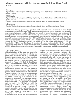 Mercury Speciation in Highly Contaminated Soils from Chlor
